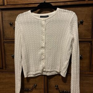 Brandy cable net cardigan